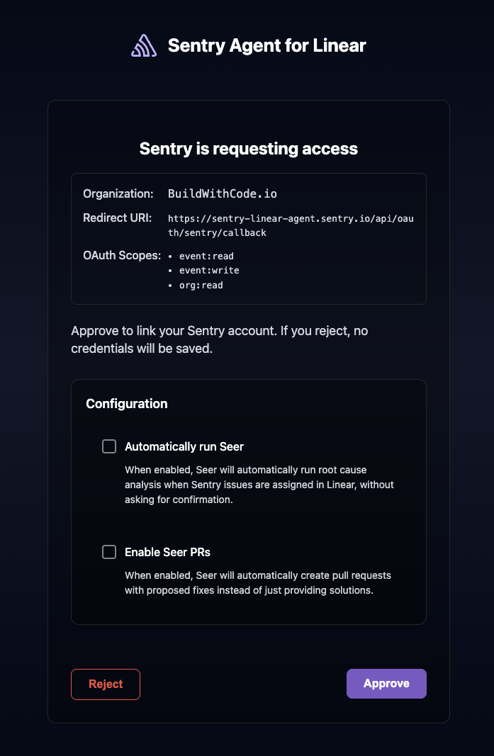 OAuth consent screen