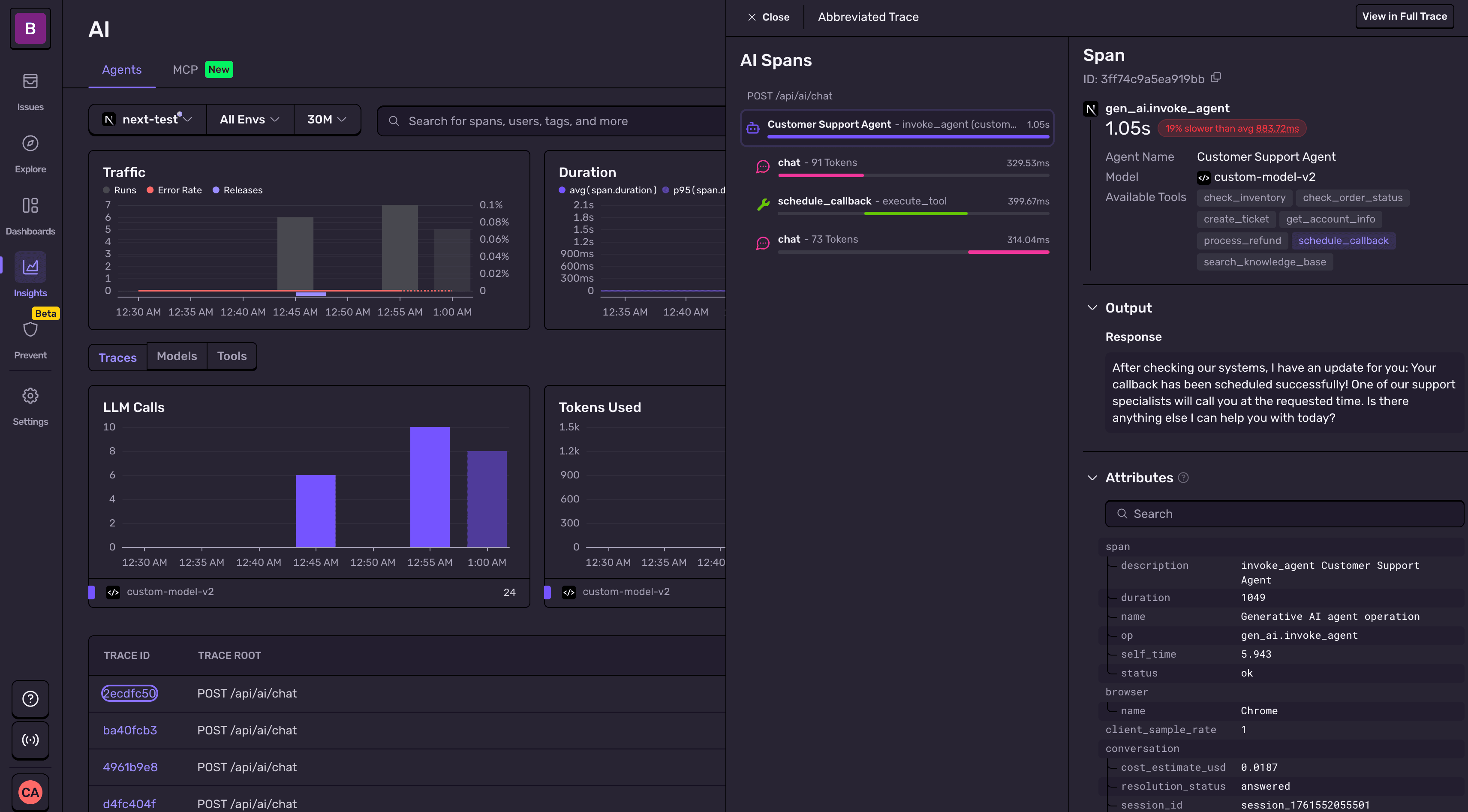 Custom LLM Monitoring