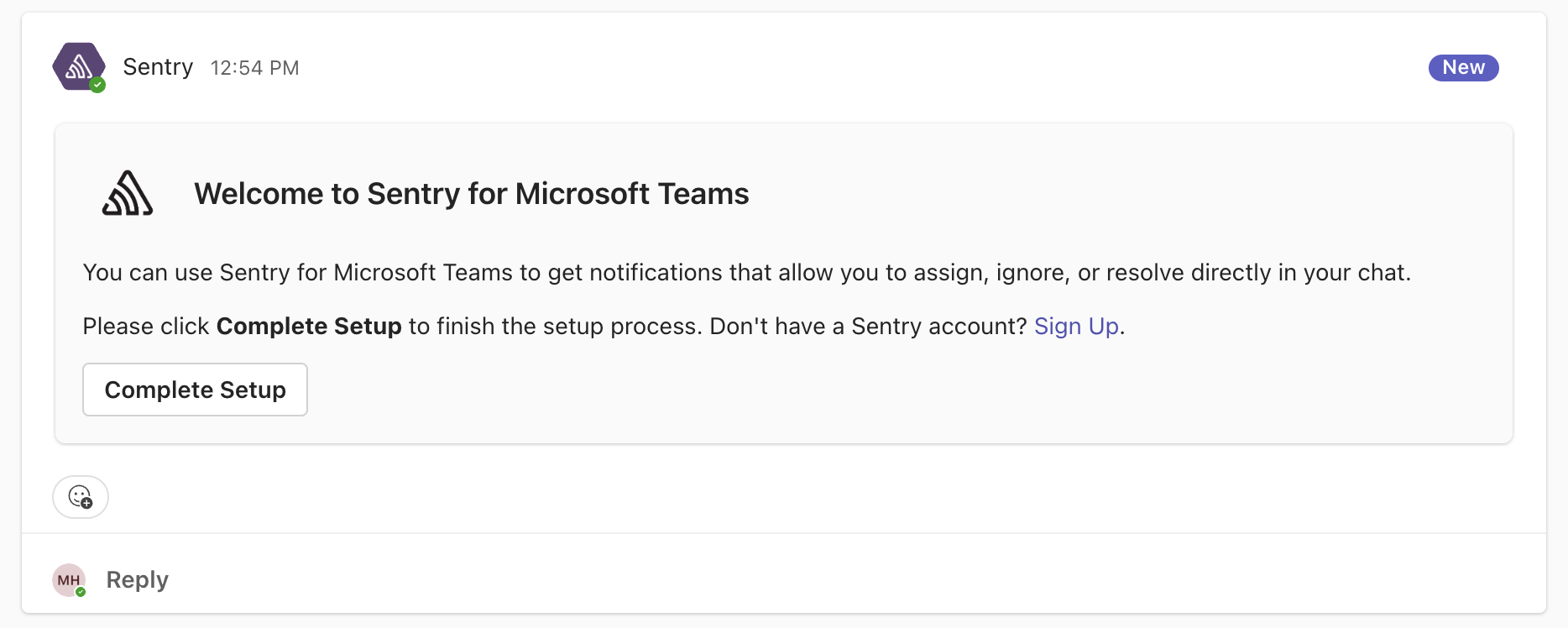 Welcome to Microsoft Teams message